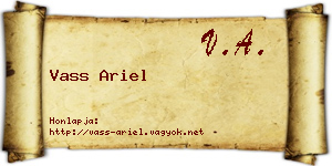 Vass Ariel névjegykártya